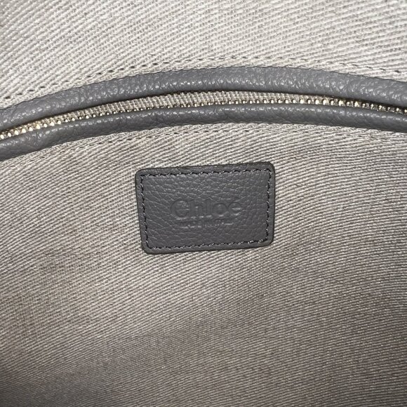 Chloé Marcie Satchel Medium Gray Leather - Picture 6 of 10